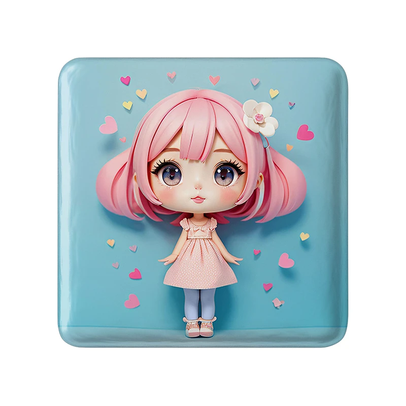 مگنت خندالو طرح دخترانه (Girlish) مدل مربعی کد 36862