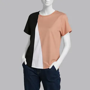 بلوز آستین کوتاه یقه گرد زنانه مدل ساحلی