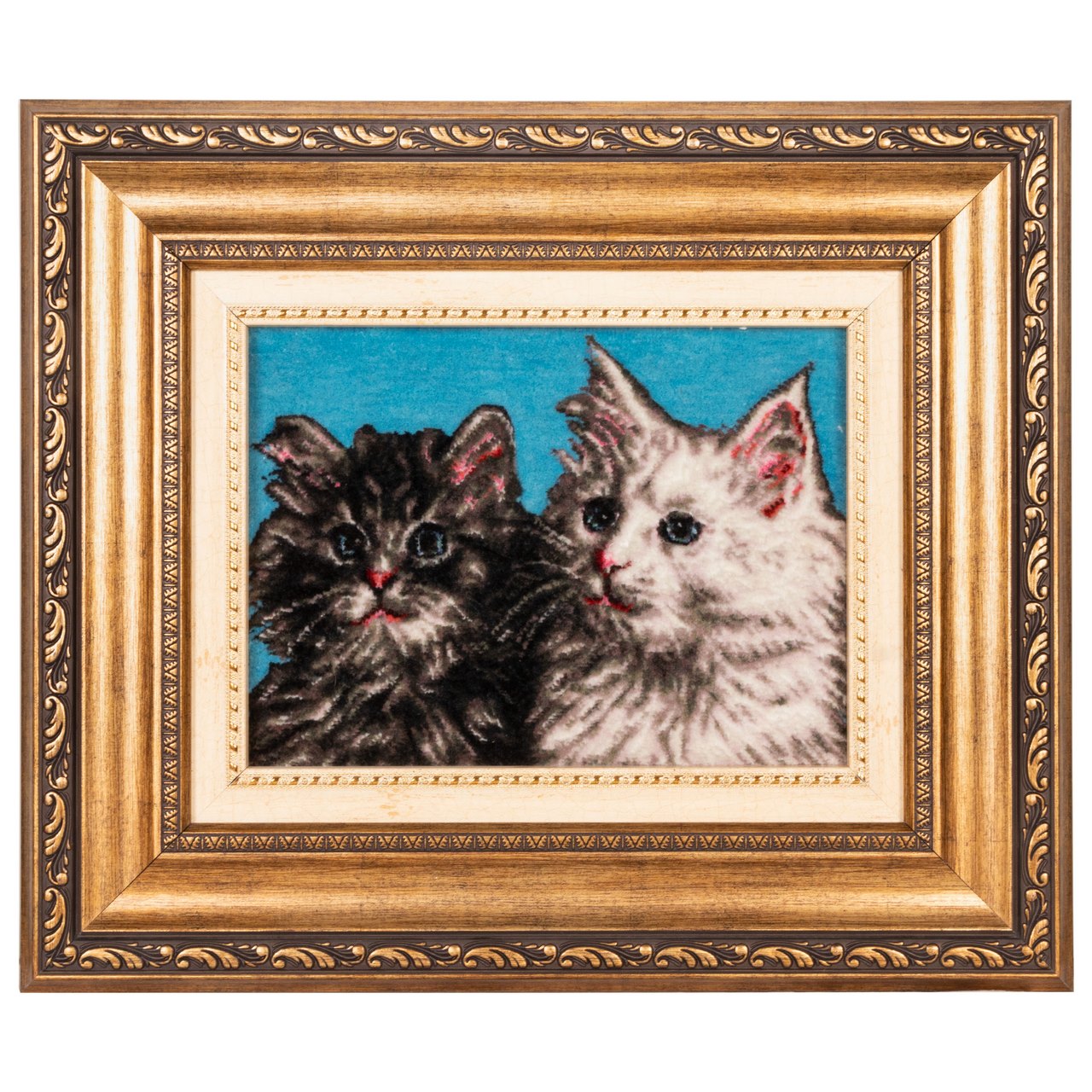 تابلو فرش دستباف سی پرشیا مدل دو بچه گربه کد 902891