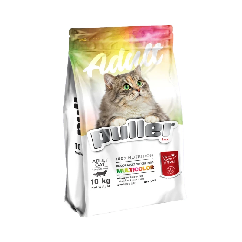 غذا خشک گربه بالغ پولر مدل مولتی کالر طعم مرغ وزن 10 کیلوگرم