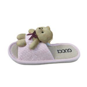 دمپایی حوله ای مدل خرسی PRSTK Teddy P