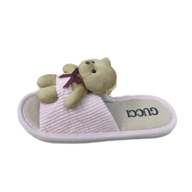 دمپایی حوله ای مدل خرسی PRSTK Teddy P 