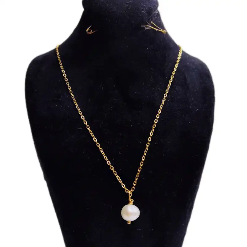 گردنبند زنانه مدل مروارید پرورشی