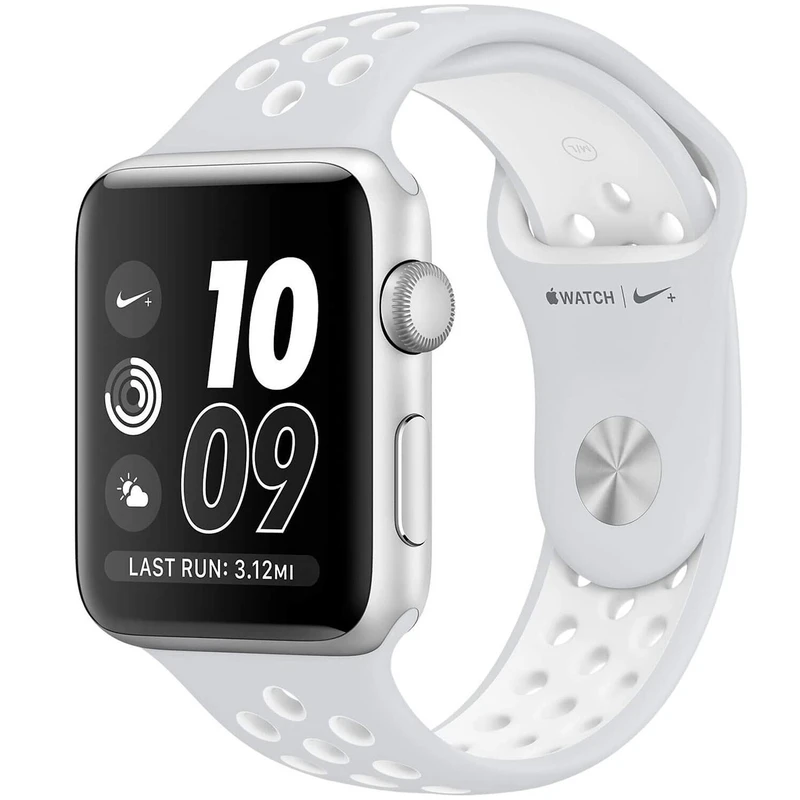 ساعت هوشمند اپل واچ سری 2 مدل Nike Plus 38mm Silver Aluminum Case with Pure Platinum/White Nike Sport Band
