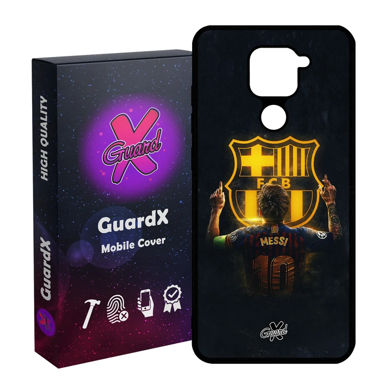 کاور گارد ایکس طرح Messi مدل Glass10196 مناسب برای گوشی موبایل شیائومی Redmi Note 9