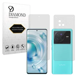 Diamond Tough model transparent screen protector suitable for Vivo X80 mobile phone along with the back protector