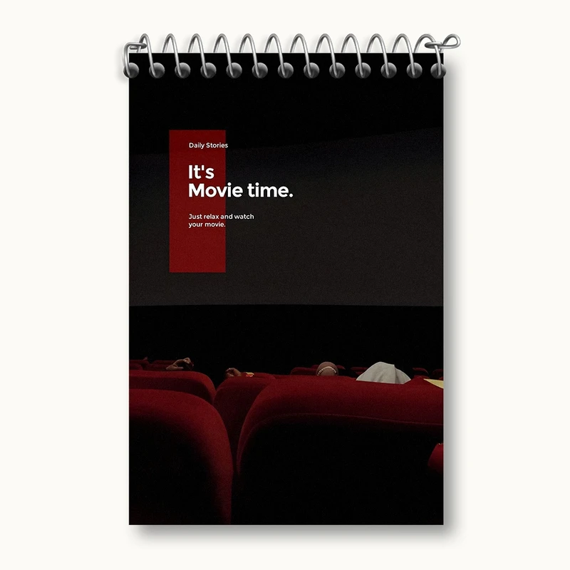 دفتر یادداشت 50 برگ خندالو مدل It's Movie Time کد F1096