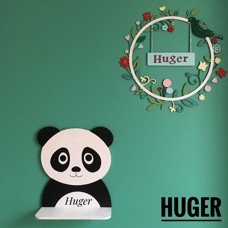 شلف ديواری اتاق كودک طرح پاندا مدل p12