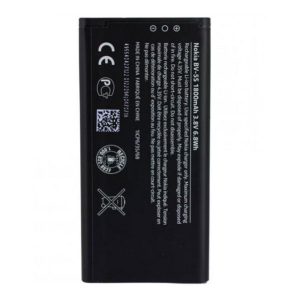 باتری موبایل مدل BV-5STR ظرفیت 1800 میلی آمپر ساعت مناسب برای گوشی نوکیا X2