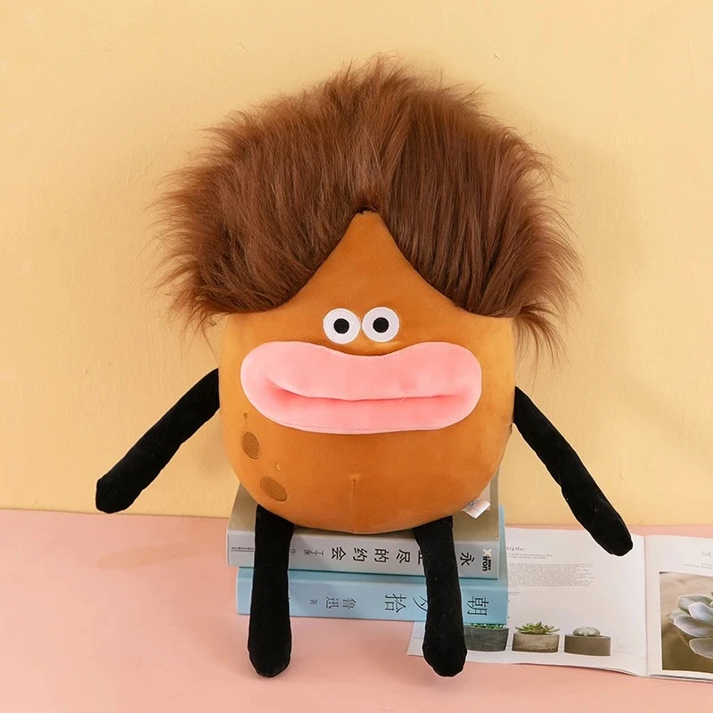 عروسک طرح سیب زمینی مدل موفشن کد JI110 ارتفاع 25 سانتی‌متر