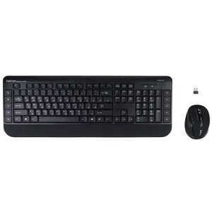 Hatron HKCW140 Wireless Keyboard And Mouse, Membrane Switch, Full-Size