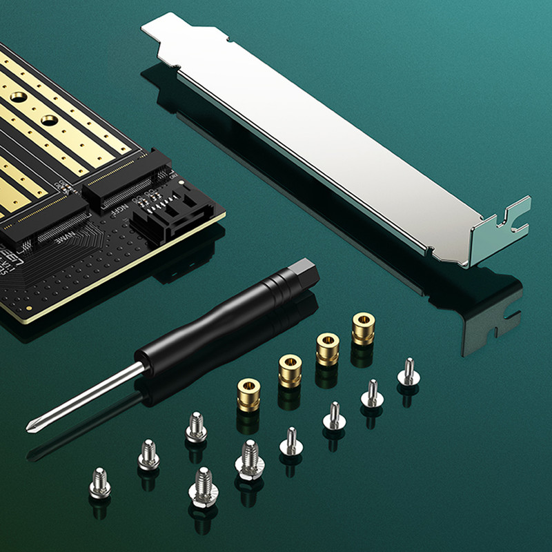 مبدل M.2 M-Key+M.2 B-Key به PCle 3.0 4X یوگرین مدل CM302-70504