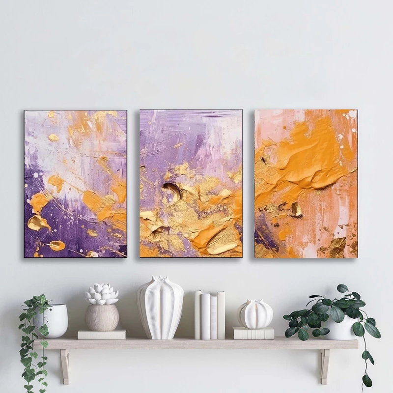 تابلو شاسی آتریسا مدل آبستره ATA018 مجموعه سه عددی