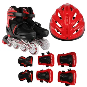 اسکیت کفشی مدل  yx L ژله ای به همراه کلاه و لوازم ایمنی