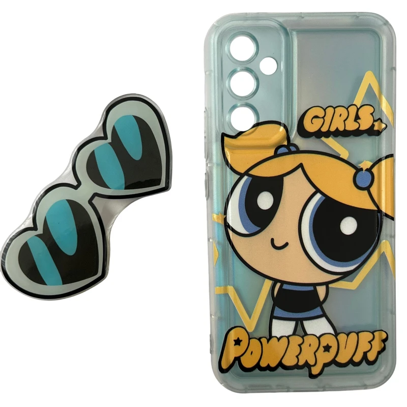 کاور مدل فانتزی طرح Power Puff Girls کد 527 مناسب برای گوشی موبایل سامسونگ Galaxy A34 به همراه پاپ سوکت