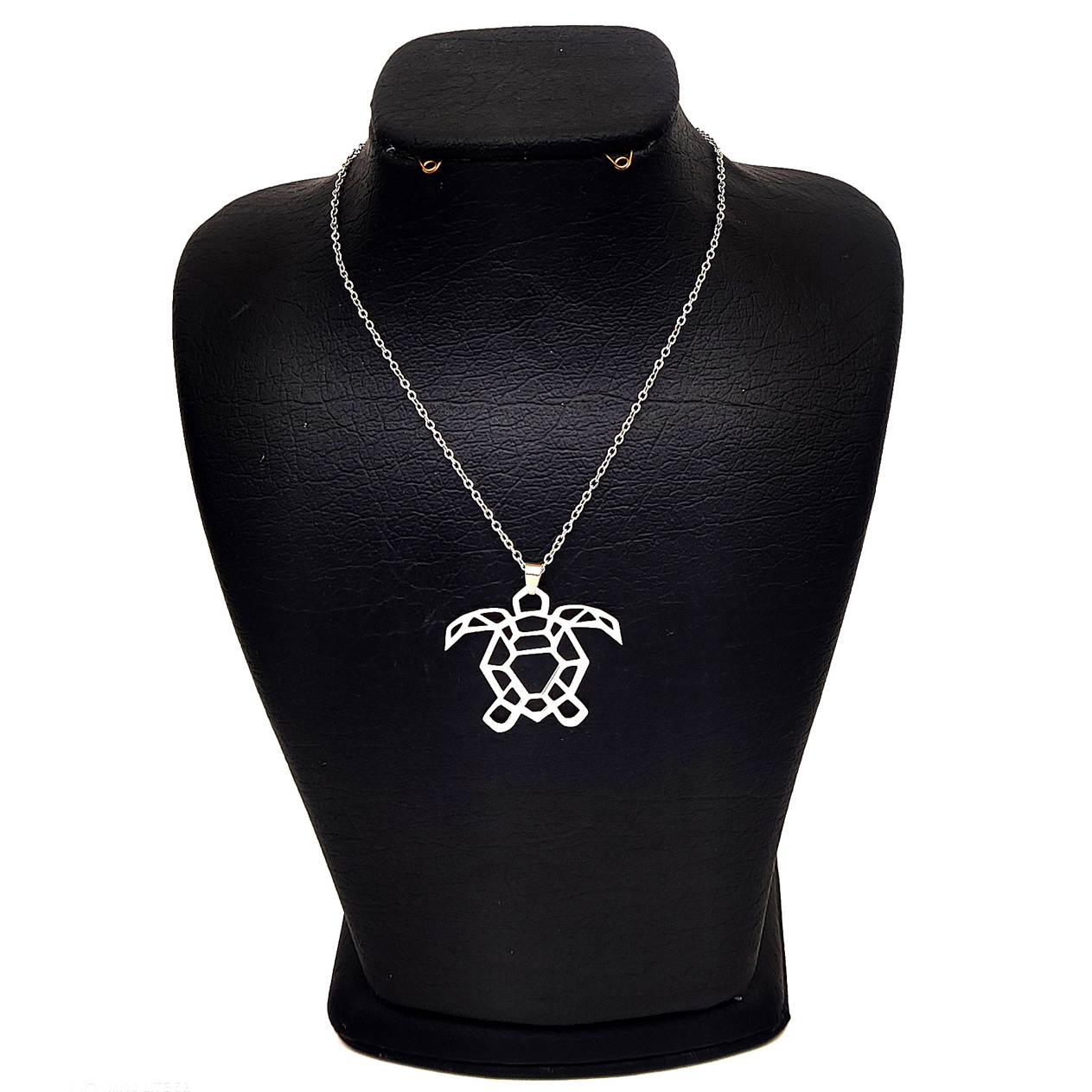گردنبند نقره زنانه دلی جم مدل لاکپشت اوریگامی