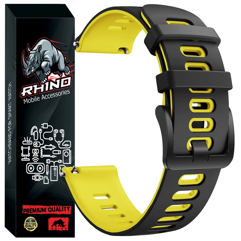 بند راینو مدل Silic-2C مناسب برای ساعت هوشمند هایلو Solar 5