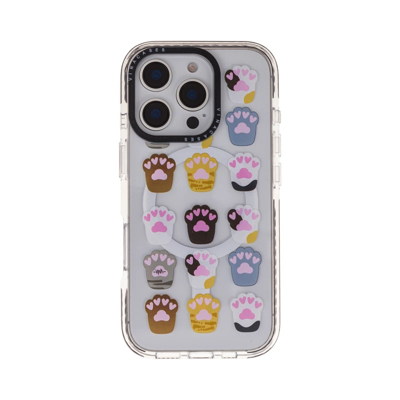 کاور ویناکیسز مدلLove paws MagSafe مناسب برای گوشی موبایل اپل iphone 16 pro 