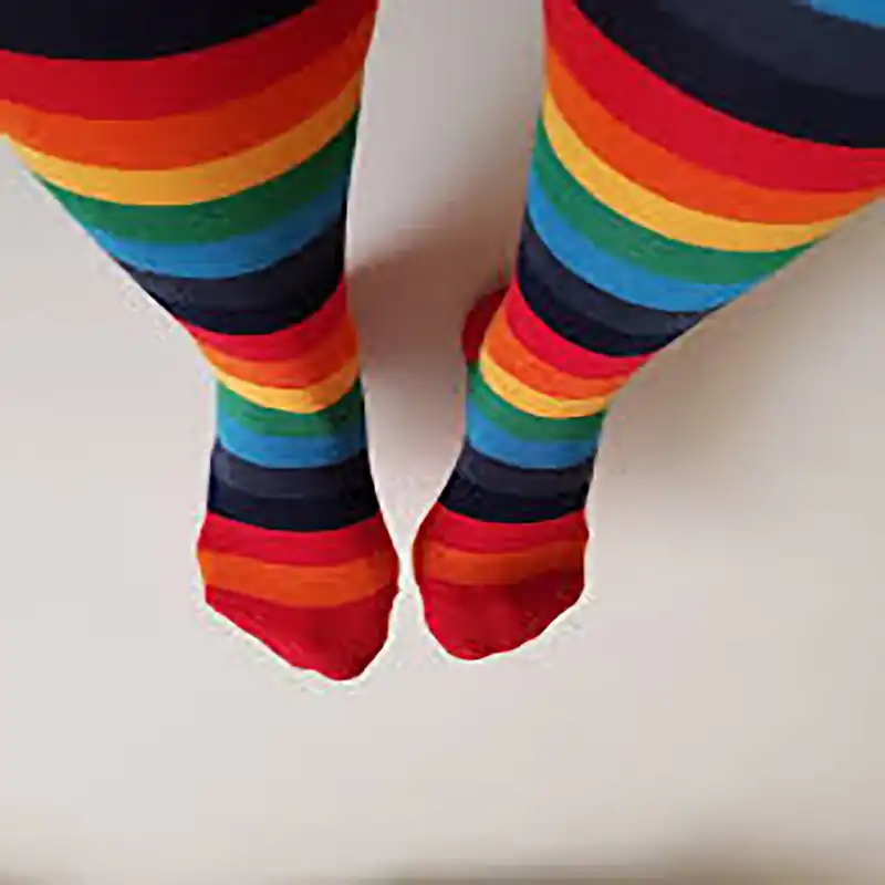 جوراب ساق بلند زنانه مدل بالا زانو راه راه کد AS 2023