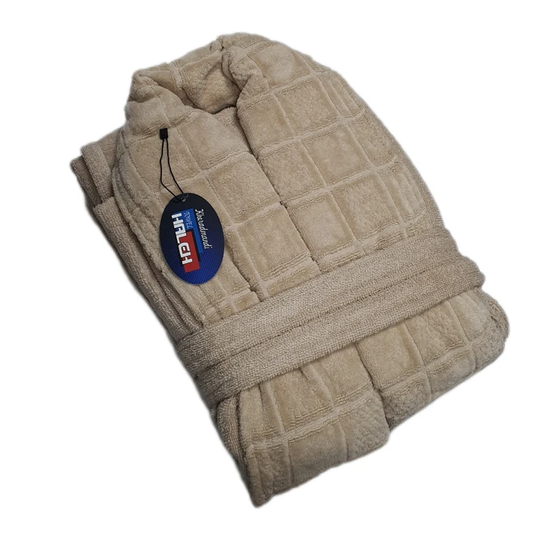 حوله حمام مدل یقه مخملی سایز 170x150 سانتی متر