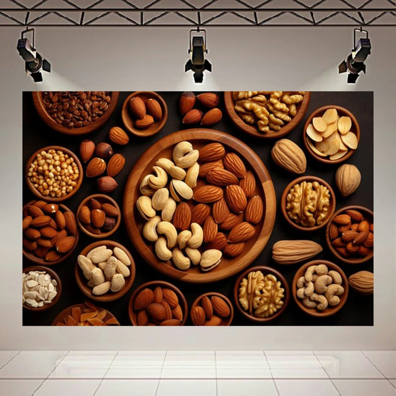 تابلو بوم طرح مخمل آجیل مدل پسته و بادام کد AR3058650