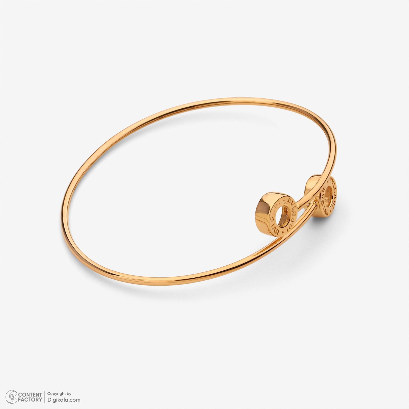 بنگل طلا 18 عیار زنانه حافا گلد مدل بولگاری کد bn005 -  - 5