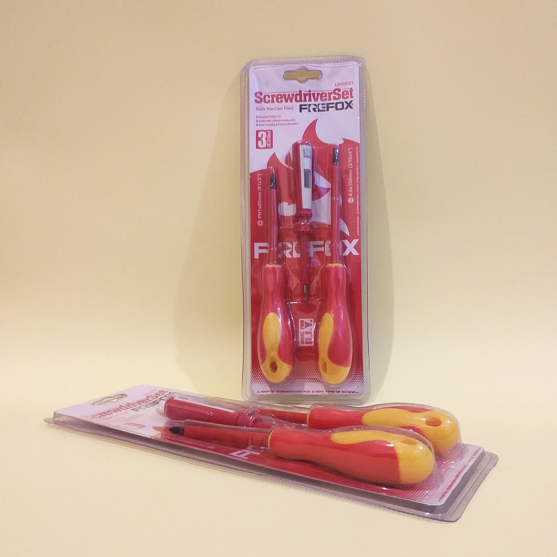 پیچ گوشتی فاکس مدل 12VDE03 بسته 3 عددی