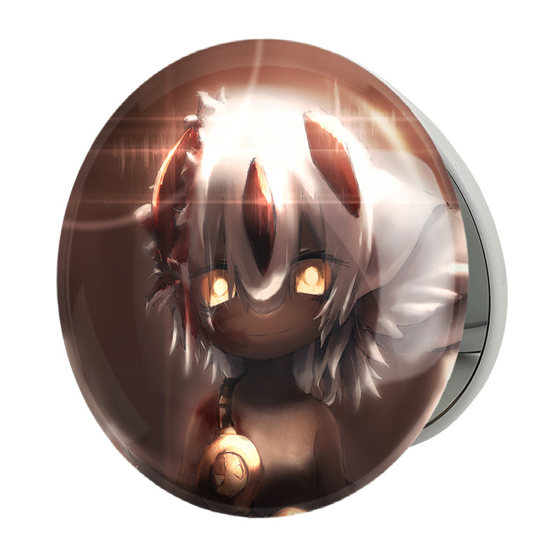 آینه جیبی خندالو طرح فاپوتا انیمه ساخته شده در پرتگاه Made in Abyss مدل تاشو کد 22105 