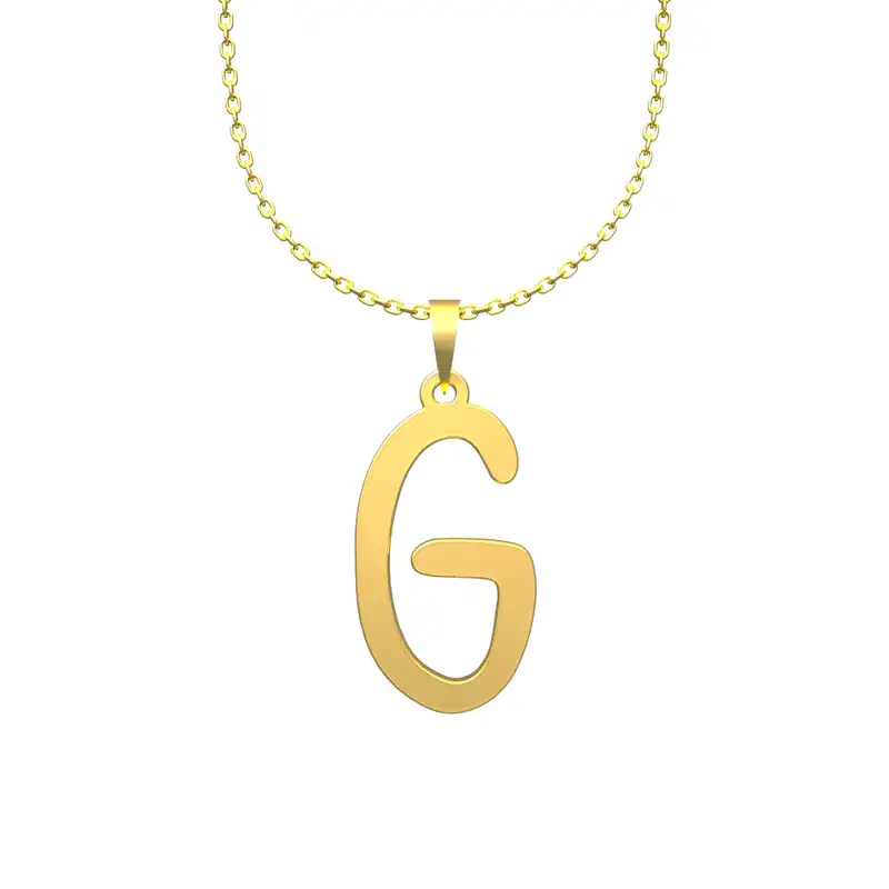 گردنبند طلا 18 عیار زنانه مدوپد مدل حرف G کد H2-1-1579