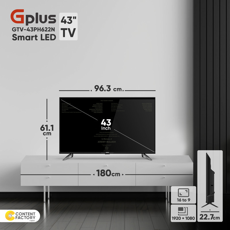 تلویزیون ال ای دی هوشمند جی پلاس مدل GTV-43PH622N سایز 43 اینچ تلویزیون ال ای دی هوشمند جی پلاس مدل GTV-43PH622N سایز 43 اینچ