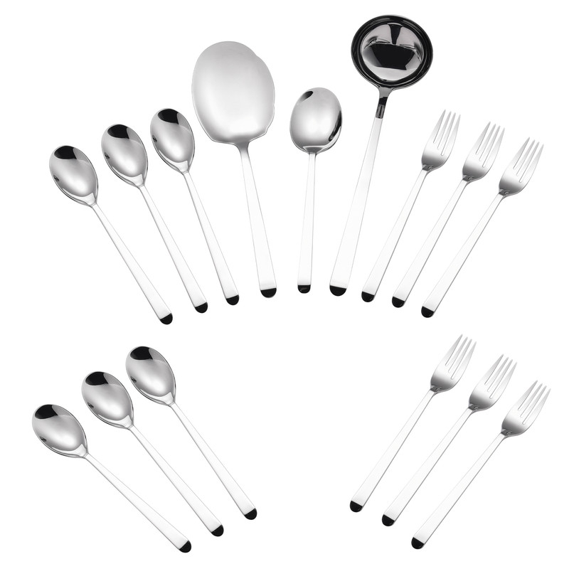 سرویس قاشق و چنگال 15 پارچه جی فی نی مدل G42
