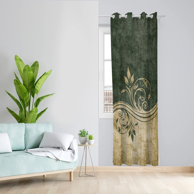 پرده طرح مدرن مدل مخمل پانچی کد L 1085R Z سایز 140x200 سانتی متر