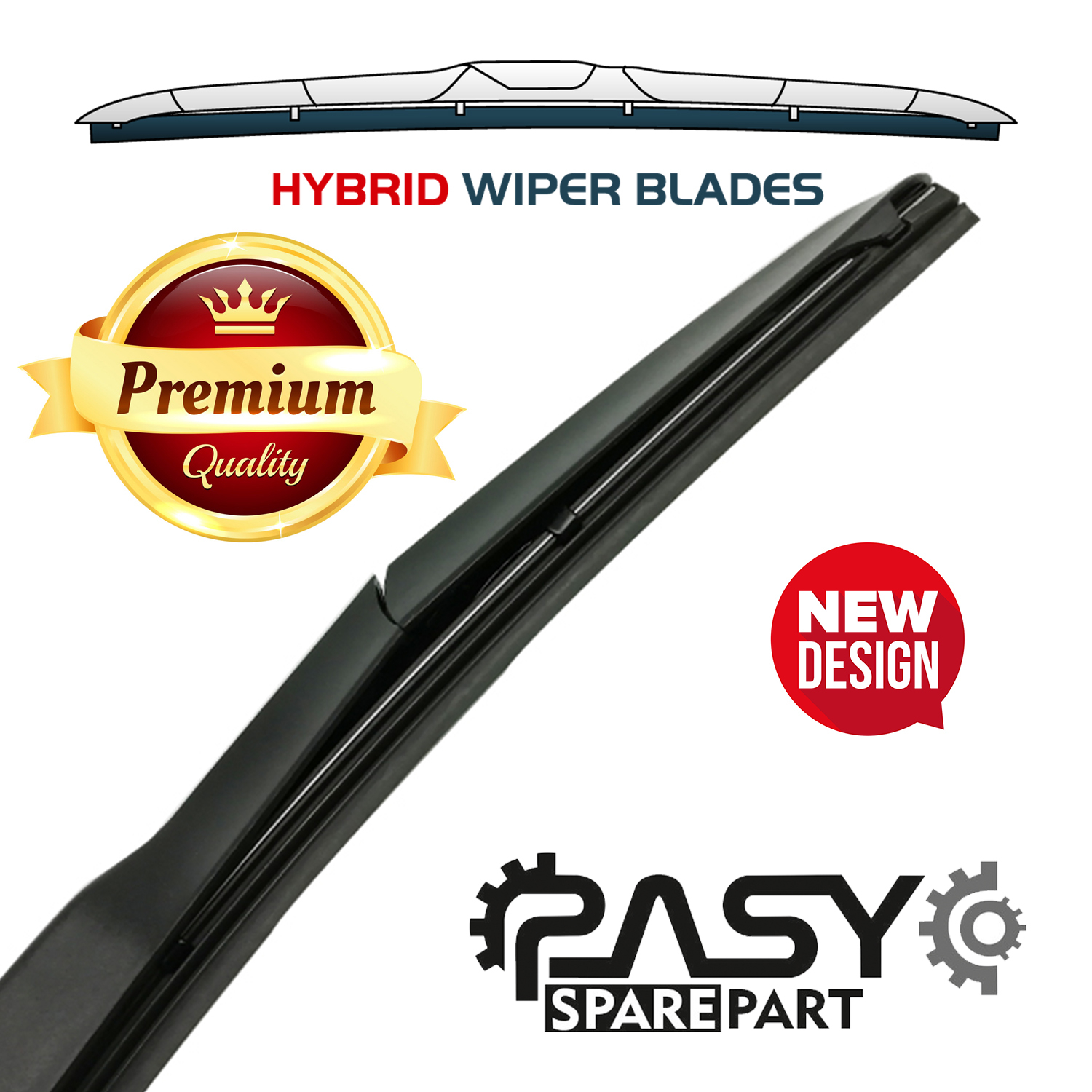 تیغه برف پاککن پاسیکو مدل HYBRID PLUS مناسب برای پژو پارس بسته 2 عددی