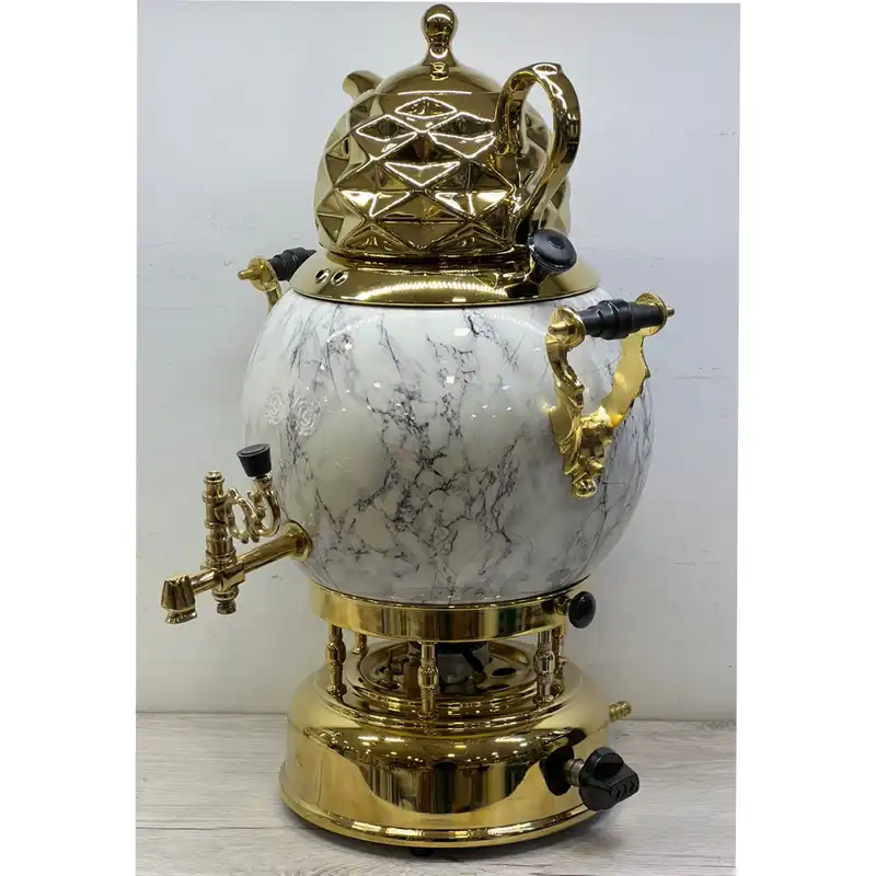 سماور گازی پرتو گستر مدل سنگی ترموکوبل دار ظرفیت 6 لیتر