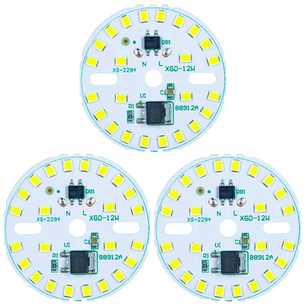 چیپ ال ای دی 12 وات مدل XGD-220V بسته 3 عددی