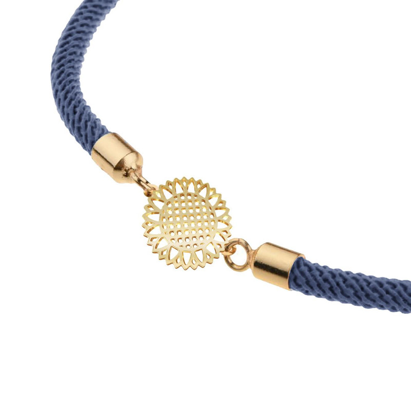 دستبند طلا 18 عیار زنانه مدوپد مدل گل کد D12-10242