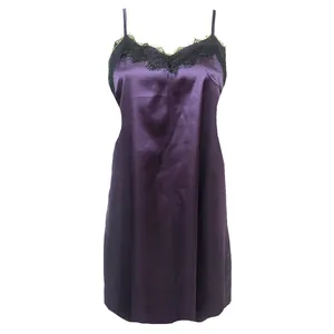 لباس خواب زنانه مدل اطلس رنگ بنفش