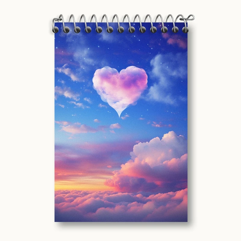 دفتر یادداشت 50 برگ خندالو مدل ابر قلبی کد F2664