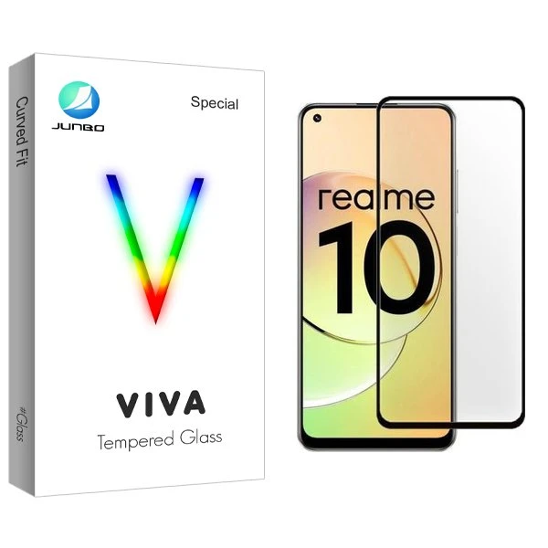 محافظ صفحه نمایش شیشه ای جانبو مدل Viva مناسب برای گوشی موبایل ریلمی 10 4G