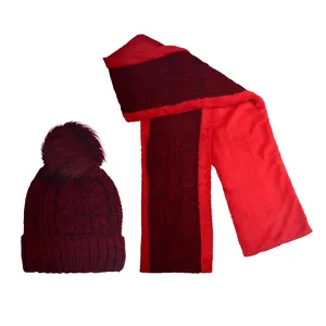 ست کلاه و شال گردن بافتنی بچگانه مدل P3402