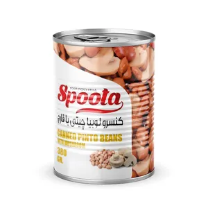 کنسرو لوبیا چیتی با قارچ اسپوتا - 380 گرم