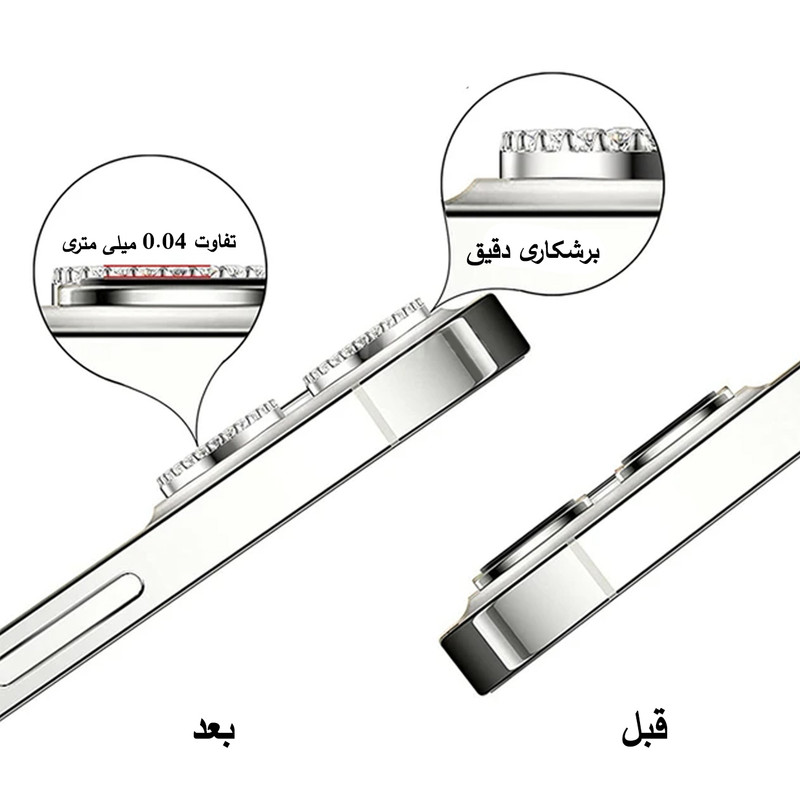 محافظ لنز دوربین رینگی ام‌گلس مدل Ring-Diamond-MG مناسب برای گوشی موبایل شیائومی Redmi 13C