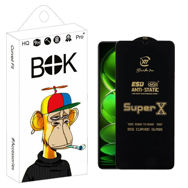 محافظ صفحه نمایش بوک مدل SuperX مناسب برای گوشی موبایل شیائومی Redmi Note 12 Pro 5G / 12 Pro Plus / 13 Pro 4G / Poco F3 GT / F4 GT / Note 12 Turbo / X5 Pro / F5 / Note 13R Pro / M6 Pro