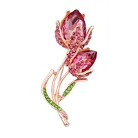 سنجاق سینه زنانه مدل دو گل شقایق کد 091