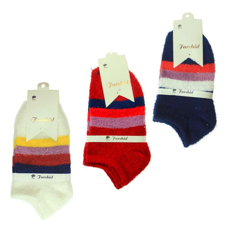 جوراب دخترانه مدل بوکله کالجی راهدار بسته 3 عددی