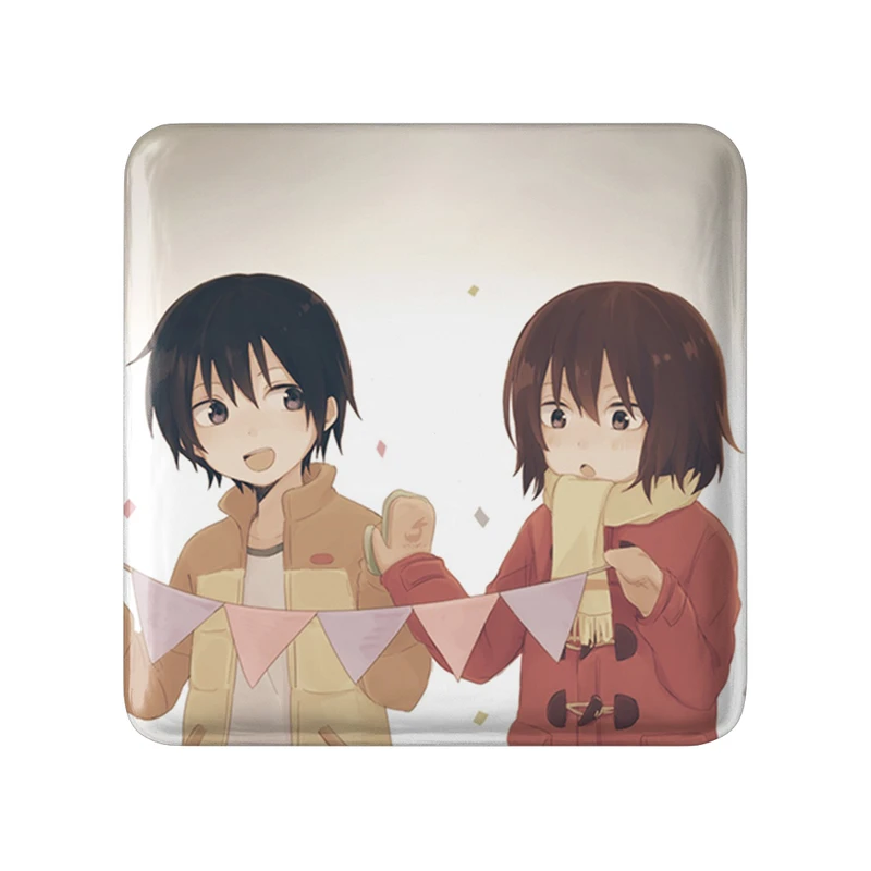 پیکسل خندالو طرح ساتورو و کایو انیمه اریزد مدل مربعی کد 32208