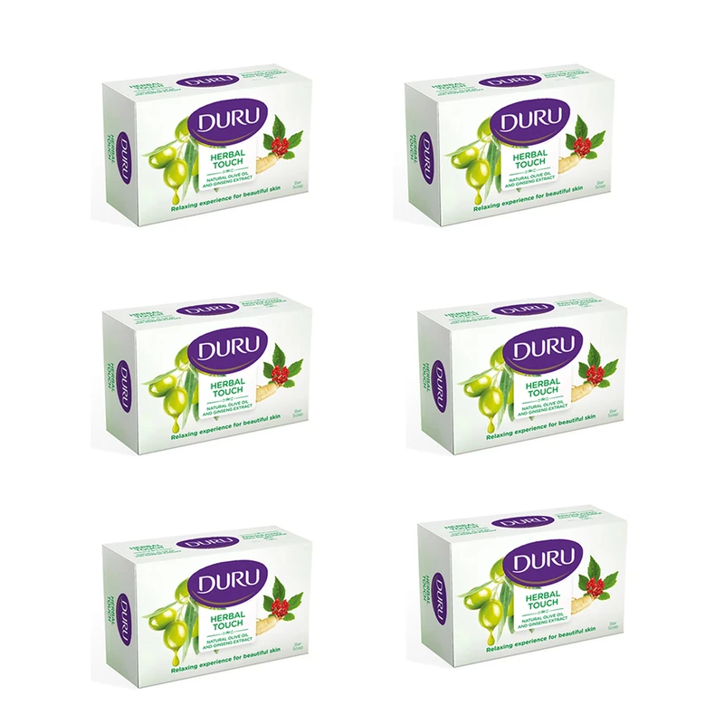صابون شستشو دورو مدل عصاره روغن زیتون و جینسنگ تحت لیسانس وزن120 گرم مجموعه 6 عددی