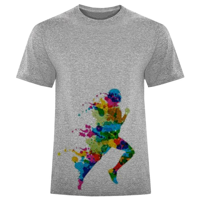 تیشرت آستین کوتاه مردانه طرح دونده کد W461