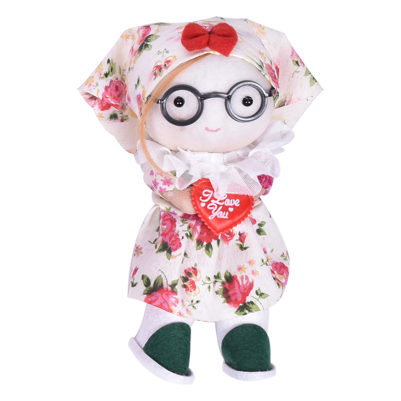 عروسک طرح عینکی مدل دختر روسی کد 0312ارتفاع 23 سانتی متر
