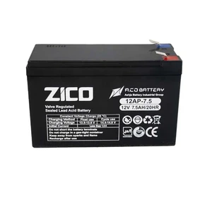 باتری ups 12 ولت 7.5 آمپرساعت مدل 12v-7.5a